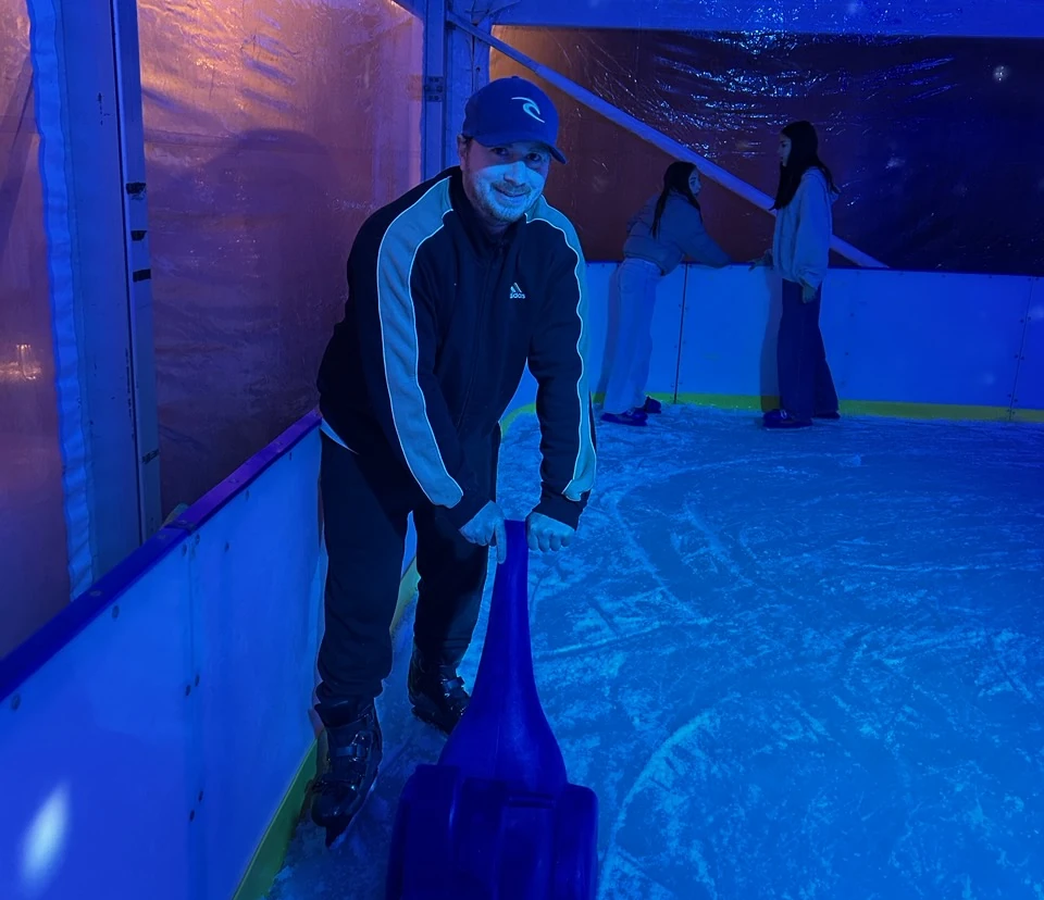 Ice skating at Riviera Winter Wonderland